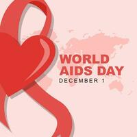 Vector illustration of World Aids Day, celebrated every year on December 1