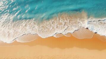 AI generated Drone Photo of Beautiful Beach and Sea