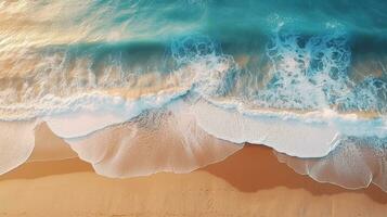 AI generated Drone Photo of Beautiful Beach and Sea