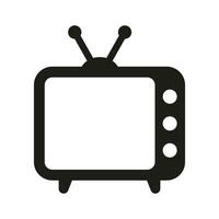 Retro TV icon in flat style, black and white retro TV icon, Vector illustration of Retro TV icon for you design.