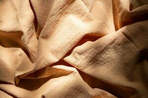 Textured cotton. Natural fabric as backgrounds. photo