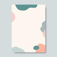 Trendy flyer template with abstract flat geometry in memphis style. Modern minimalist design for posters, banners, presentations, covers, flyers, invitations. A4 layout vector