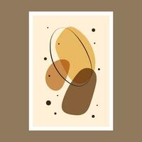 Minimal posters with hand drawn abstract organic shapes composition in trendy contemporary collage style. Abstract Art Design for prints, covers, wallpapers, wall art. Vector illustration