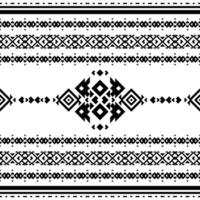 contemporáneo azteca sin costura étnico modelo en negro y blanco color. tribal vector ilustración con nativo americano estilo. diseño para alfombra, cortina, textil, tela, estera, bordado, moda, ikat.
