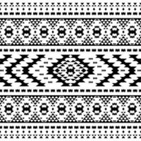 Geometric folklore seamless ethnic pattern. Aztec and Navajo tribal style with native motif. Black and white colors. Design for fabric, textile, ornament, clothing, background, wrapping, batik. vector