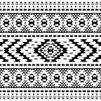 geométrico folklore sin costura étnico modelo. azteca y navajo tribal estilo con nativo motivo. negro y blanco colores. diseño para tela, textil, ornamento, ropa, fondo, envase, batik. vector