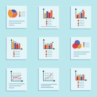 Variety of Infographics Graphs Diagrams Charts. Graphs And Charts Vector Set