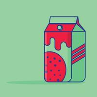 Fruit juice box Vector Illustration. Beverage Concept Design Isolated Vector. Flat Design