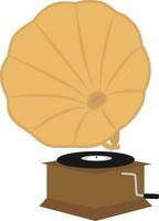 Vector illustration of gramophone isolated in white background