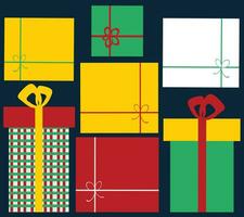 vector cliaprt con regalo cajas para Navidad, cumpleaños Días festivos