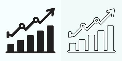 Growing Graph Icon, Bar Chart Icon, Infographic, Growths Chart Collection For Business Improvement Analytics, Diagram Symbol, Financial Profit Chart Bar Vector Illustration