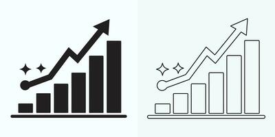 Growing Graph Icon, Bar Chart Icon, Infographic, Growths Chart Collection For Business Improvement Analytics, Diagram Symbol, Financial Profit Chart Bar Vector Illustration