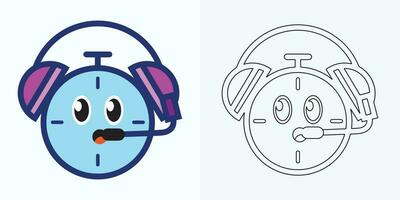 Time and Clock set of linear icons. Time management. Timer, Speed, Alarm, Restore, Time Management, Calendar and more. Collection of time, clock, watch, timer vector simple outline icons for web