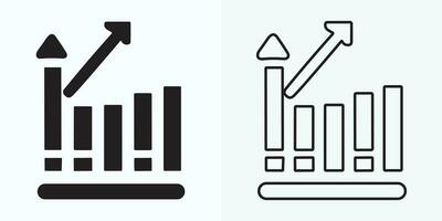 creciente grafico icono, bar gráfico icono, infografía, crecimientos gráfico colección para negocio mejora analítica, diagrama símbolo, financiero lucro gráfico bar vector ilustración