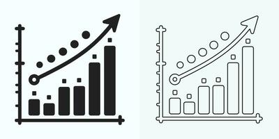 Growing Graph Icon, Bar Chart Icon, Infographic, Growths Chart Collection For Business Improvement Analytics, Diagram Symbol, Financial Profit Chart Bar Vector Illustration