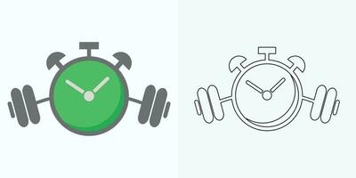 Time and Clock set of linear icons. Time management. Timer, Speed, Alarm, Restore, Time Management, Calendar and more. Collection of time, clock, watch, timer vector simple outline icons for web