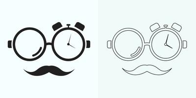 paso de hora icono. paso de tiempo. Temporizador logo. reloj icono ilustración vector diseño