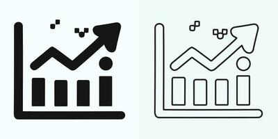 creciente grafico icono, bar gráfico icono, infografía, crecimientos gráfico colección para negocio mejora analítica, diagrama símbolo, financiero lucro gráfico bar vector ilustración