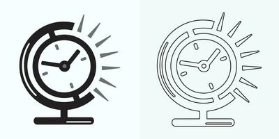 Time and Clock set of linear icons. Time management. Timer, Speed, Alarm, Restore, Time Management, Calendar and more. Collection of time, clock, watch, timer vector simple outline icons for web