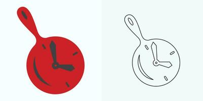 Time and Clock set of linear icons. Time management. Timer, Speed, Alarm, Restore, Time Management, Calendar and more. Collection of time, clock, watch, timer vector simple outline icons for web