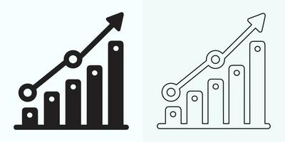 creciente grafico icono, bar gráfico icono, infografía, crecimientos gráfico colección para negocio mejora analítica, diagrama símbolo, financiero lucro gráfico bar vector ilustración