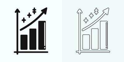 creciente grafico icono, bar gráfico icono, infografía, crecimientos gráfico colección para negocio mejora analítica, diagrama símbolo, financiero lucro gráfico bar vector ilustración