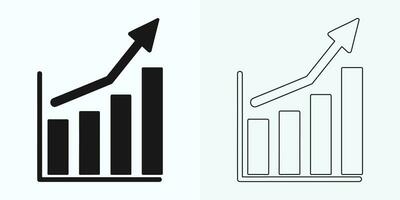 creciente grafico icono, bar gráfico icono, infografía, crecimientos gráfico colección para negocio mejora analítica, diagrama símbolo, financiero lucro gráfico bar vector ilustración