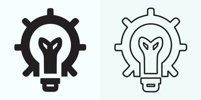 vector ligero bulbo icono con concepto de idea. garabatear mano dibujado signo. ilustración para imprimir, web