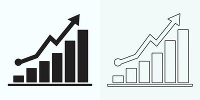 creciente grafico icono, bar gráfico icono, infografía, crecimientos gráfico colección para negocio mejora analítica, diagrama símbolo, financiero lucro gráfico bar vector ilustración