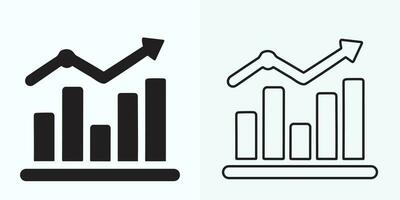 creciente grafico icono, bar gráfico icono, infografía, crecimientos gráfico colección para negocio mejora analítica, diagrama símbolo, financiero lucro gráfico bar vector ilustración