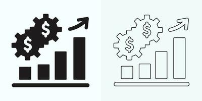 creciente grafico icono colocar, bar gráfico icono, infografía, crecimientos gráfico colección para negocio mejora analítica, diagrama símbolo, financiero lucro gráfico bar vector ilustración