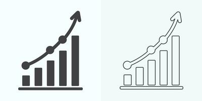 Growing Graph Icon, Bar Chart Icon, Infographic, Growths Chart Collection For Business Improvement Analytics, Diagram Symbol, Financial Profit Chart Bar Vector Illustration