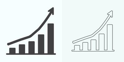 Growing Graph Icon, Bar Chart Icon, Infographic, Growths Chart Collection For Business Improvement Analytics, Diagram Symbol, Financial Profit Chart Bar Vector Illustration