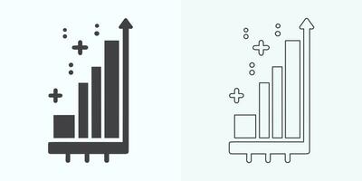 creciente grafico icono, bar gráfico icono, infografía, crecimientos gráfico colección para negocio mejora analítica, diagrama símbolo, financiero lucro gráfico bar vector ilustración