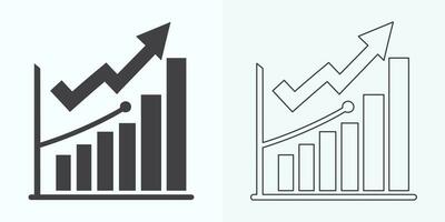 creciente grafico icono, bar gráfico icono, infografía, crecimientos gráfico colección para negocio mejora analítica, diagrama símbolo, financiero lucro gráfico bar vector ilustración