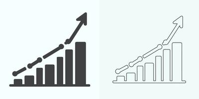 creciente grafico icono, bar gráfico icono, infografía, crecimientos gráfico colección para negocio mejora analítica, diagrama símbolo, financiero lucro gráfico bar vector ilustración