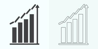 Growing Graph Icon, Bar Chart Icon, Infographic, Growths Chart Collection For Business Improvement Analytics, Diagram Symbol, Financial Profit Chart Bar Vector Illustration