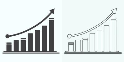 creciente grafico icono, bar gráfico icono, infografía, crecimientos gráfico colección para negocio mejora analítica, diagrama símbolo, financiero lucro gráfico bar vector ilustración