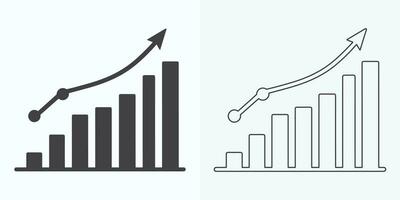 creciente grafico icono, bar gráfico icono, infografía, crecimientos gráfico colección para negocio mejora analítica, diagrama símbolo, financiero lucro gráfico bar vector ilustración