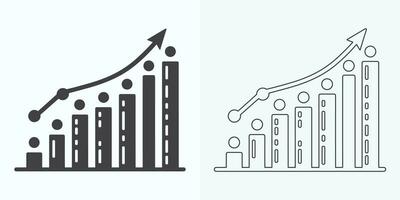 creciente grafico icono, bar gráfico icono, infografía, crecimientos gráfico colección para negocio mejora analítica, diagrama símbolo, financiero lucro gráfico bar vector ilustración