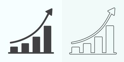 Growing Graph Icon, Bar Chart Icon, Infographic, Growths Chart Collection For Business Improvement Analytics, Diagram Symbol, Financial Profit Chart Bar Vector Illustration