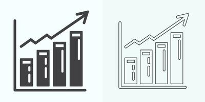 creciente grafico icono, bar gráfico icono, infografía, crecimientos gráfico colección para negocio mejora analítica, diagrama símbolo, financiero lucro gráfico bar vector ilustración