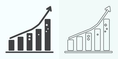 creciente grafico icono, bar gráfico icono, infografía, crecimientos gráfico colección para negocio mejora analítica, diagrama símbolo, financiero lucro gráfico bar vector ilustración