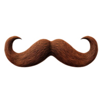 AI generated Brown mustache clip art png