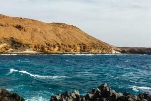 Atlantic ocean wild coast, Tenerife, Canary islands, Spain photo