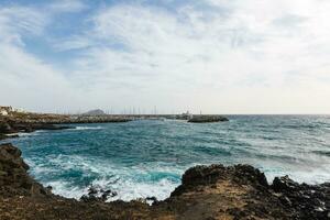 Atlantic ocean wild coast, Tenerife, Canary islands, Spain photo