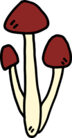 The Mushroom drawing free hand image for food concept. png