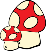 The Mushroom drawing free hand image for food concept. png