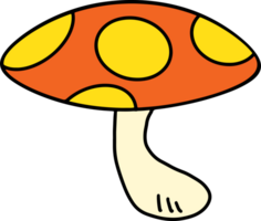 The Mushroom drawing free hand image for food concept. png