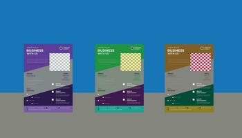 Abstract free business flyer design. vector
